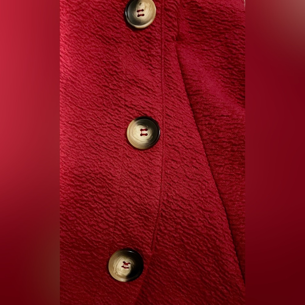 Anthropologie Maeve Asymmetrical Skirt in Rich Red - Picture 5 of 7